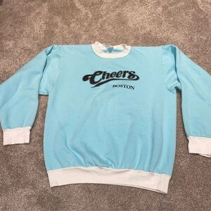 Vintage Cheers Show‎ Sweatshirt Boston Light Blue Adult L Sonaka Brand Rare Norm